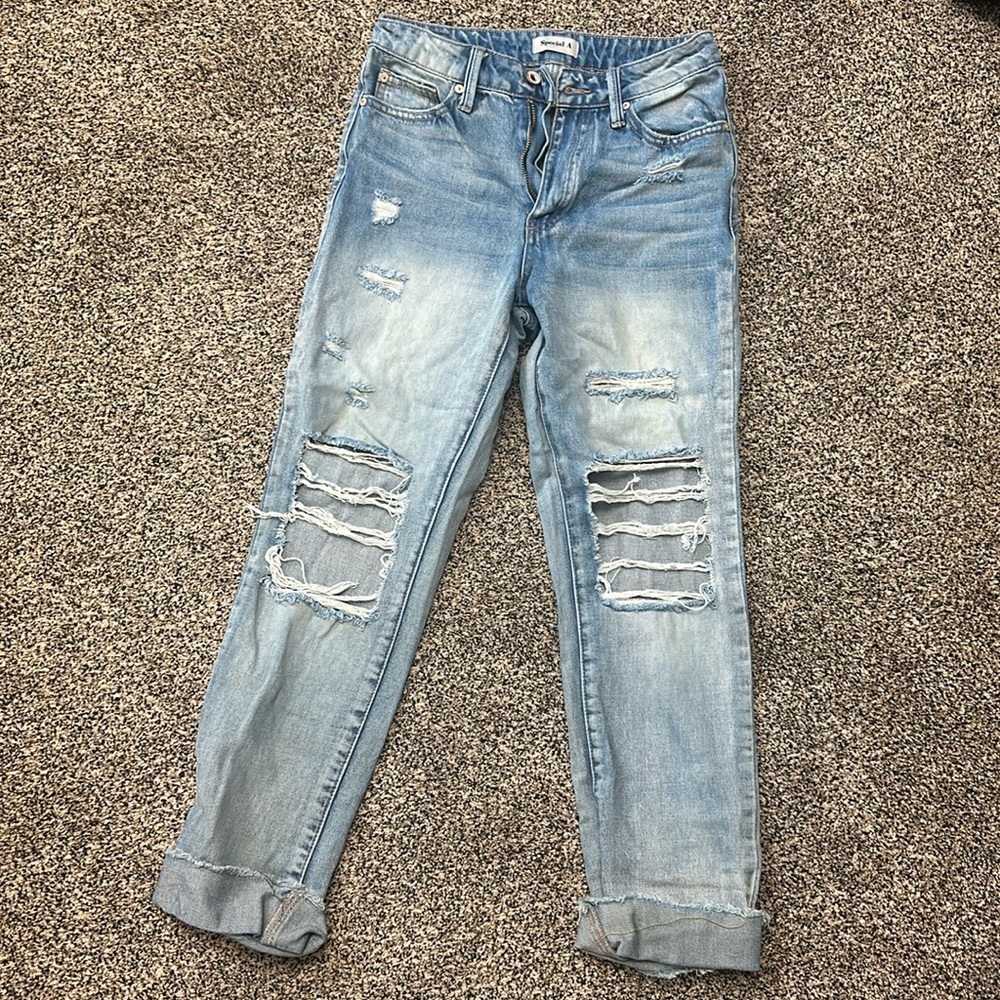Jeans size 1 fits like a 24/25